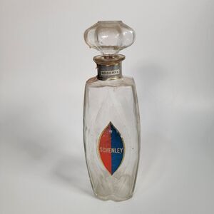 Vintage Schenley D-9 556710 Clear Glass Empty Alcohol Bottle Decanter